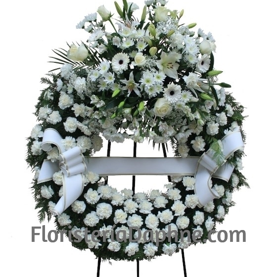 Corona Funeraria Blanca