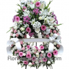 Corona Funeraria Rosa Variada